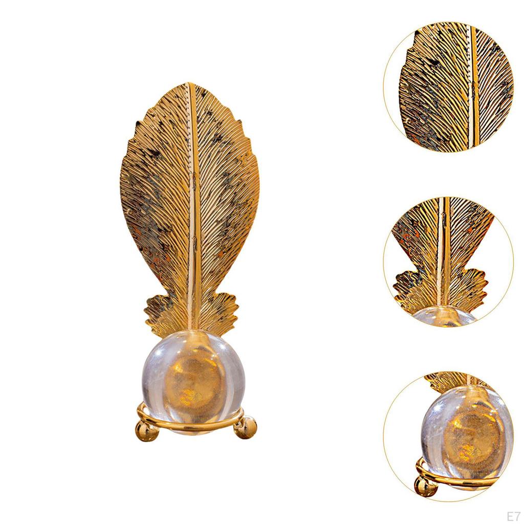 Leaf Ball Ornament Desk Decoration Decorative Adornment Art Crafts Home Decor Paperweight for