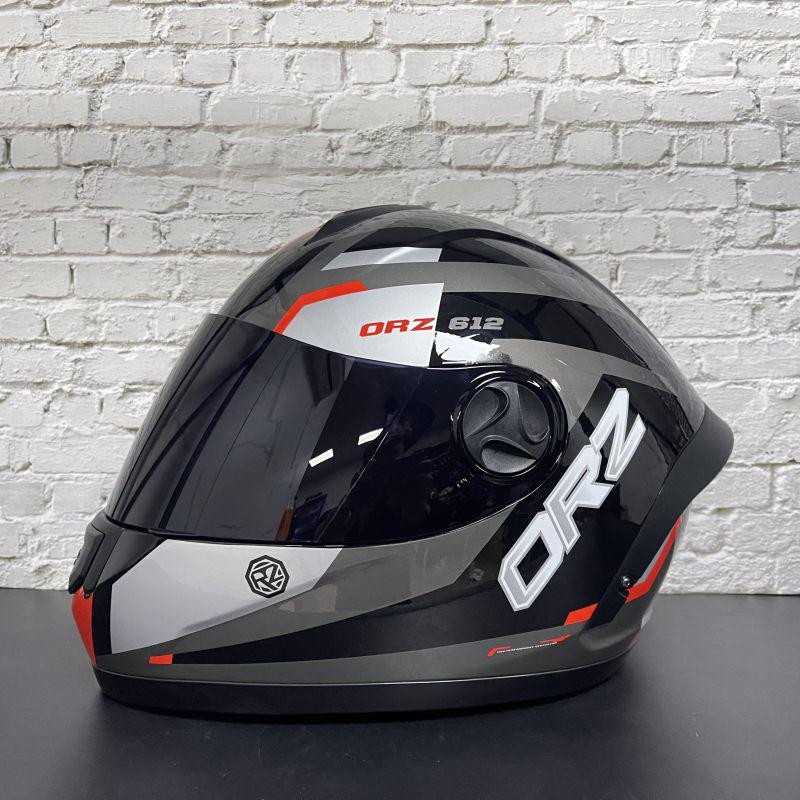 ORZ-Night Vision Single Lens Full Face Helmet Lightweight Breathable Motorcycle Racing Anti Glare Night Riding Crash Helmet