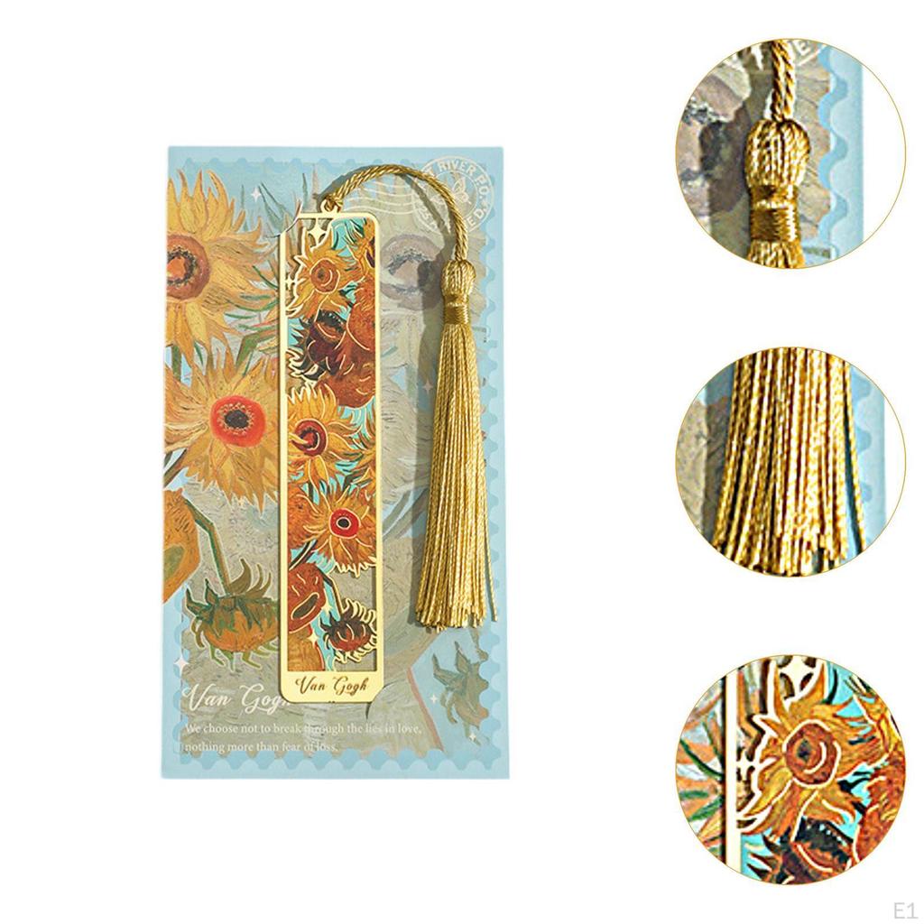 3 Pack Flower Bookmarks, Book Markers with Tassels, Accessories for Men And Women