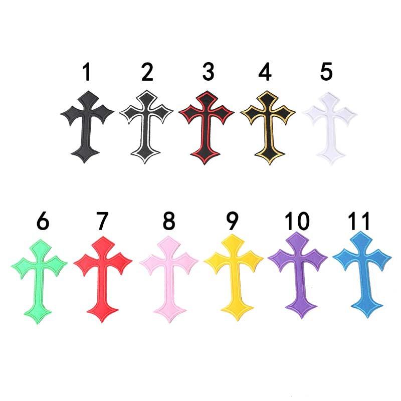 According To Embroidery Embroidery Cloth Sticker Computer Embroidery Chapter Bible Colored Cross Clothing Accessories Clothes Decorative Patch Cloth