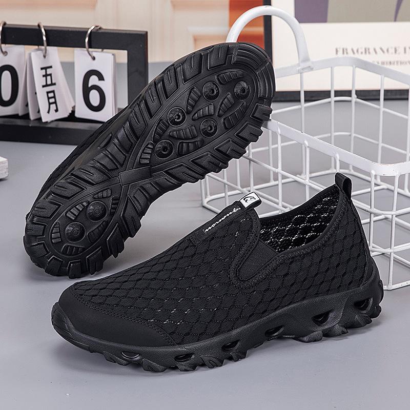 

New mesh shoes men s summer breathable men s and women s same casual sports shoes one pedal mesh shoes men s and women s walking shoes 44
