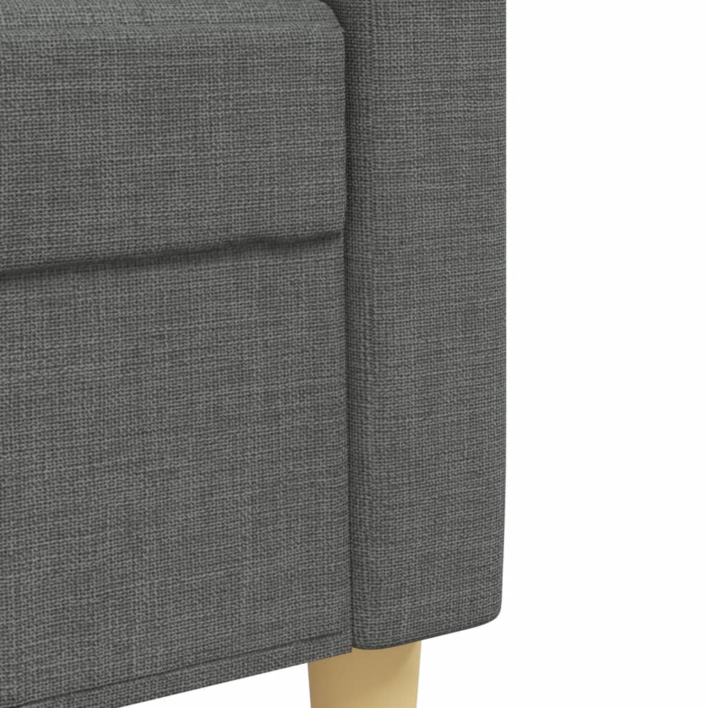 Vidaxl 3-Cz. Relaxation Set With Cushions, Dark Grey, Fabric