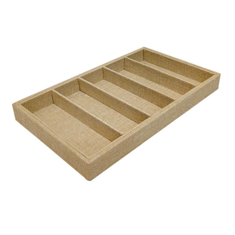 Linen Felt Eyeglass Display Tray With Nonslip Base for Sunglasses Accessories Storage and Organization