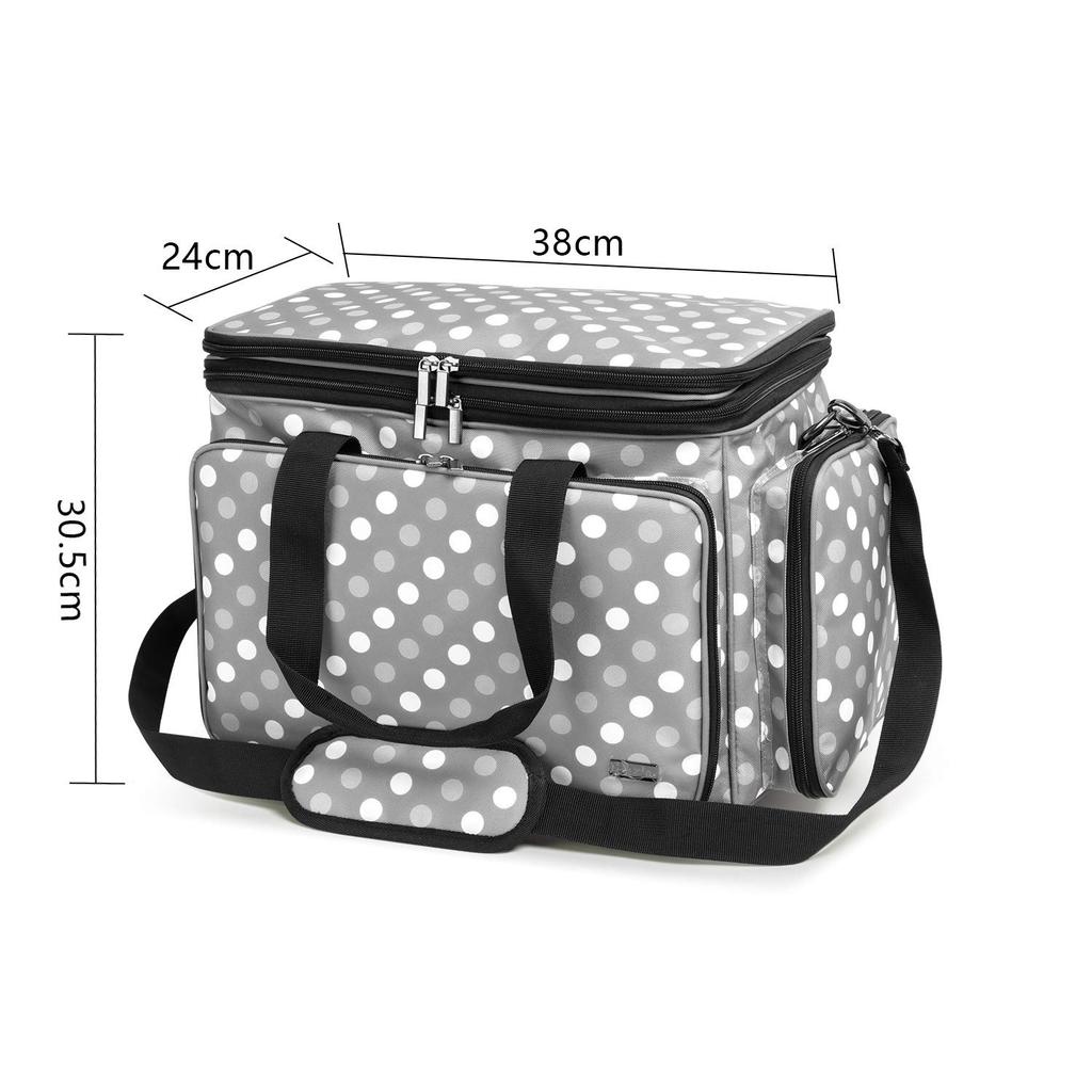 Luxja Stricktasche für Rundstricknadeln und Häkelnadeln Perfekt für die Aufbewahrung und den Transport von Strickzubehör Garn, Nadeln, Haken, (14"/35cm) -