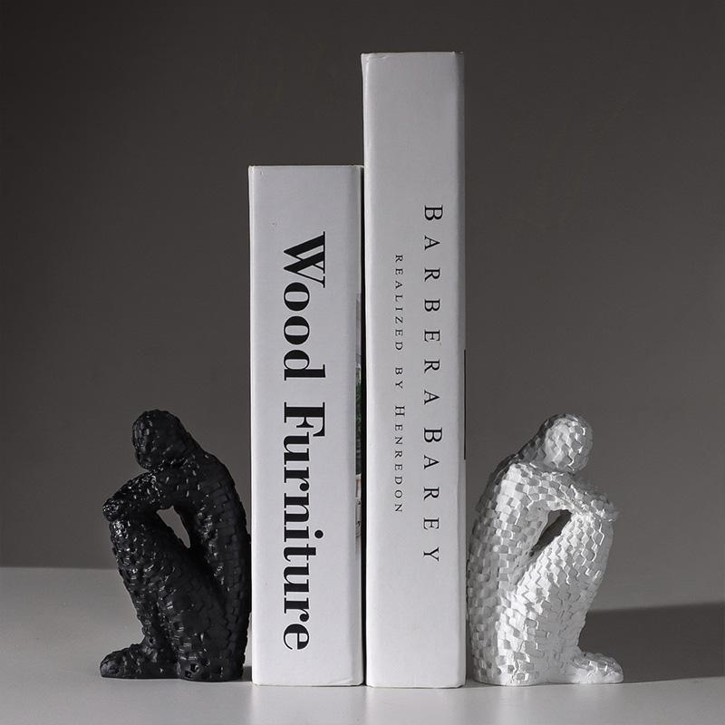 1 adet Modern Minimalist Mozaik Figür Reçine Dekor Ev Oturma Odası, Çalışma Odası ve Ofis İçin