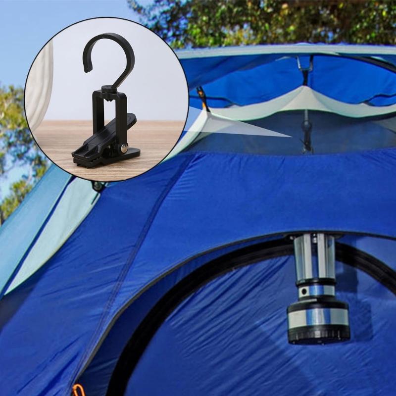 Multifunktionaler 360-Grad-Drehclip Zeltüberdachungsclip Outdoor-Zeltzubehör Zeltlicht Haken zum Camping Aufhängen