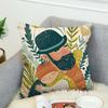 Love Mother Kids Flower Art Pillow Case For Car Sofa Decorative Home Double-sided Print Plush Square Throw Pillow Cushion Cover