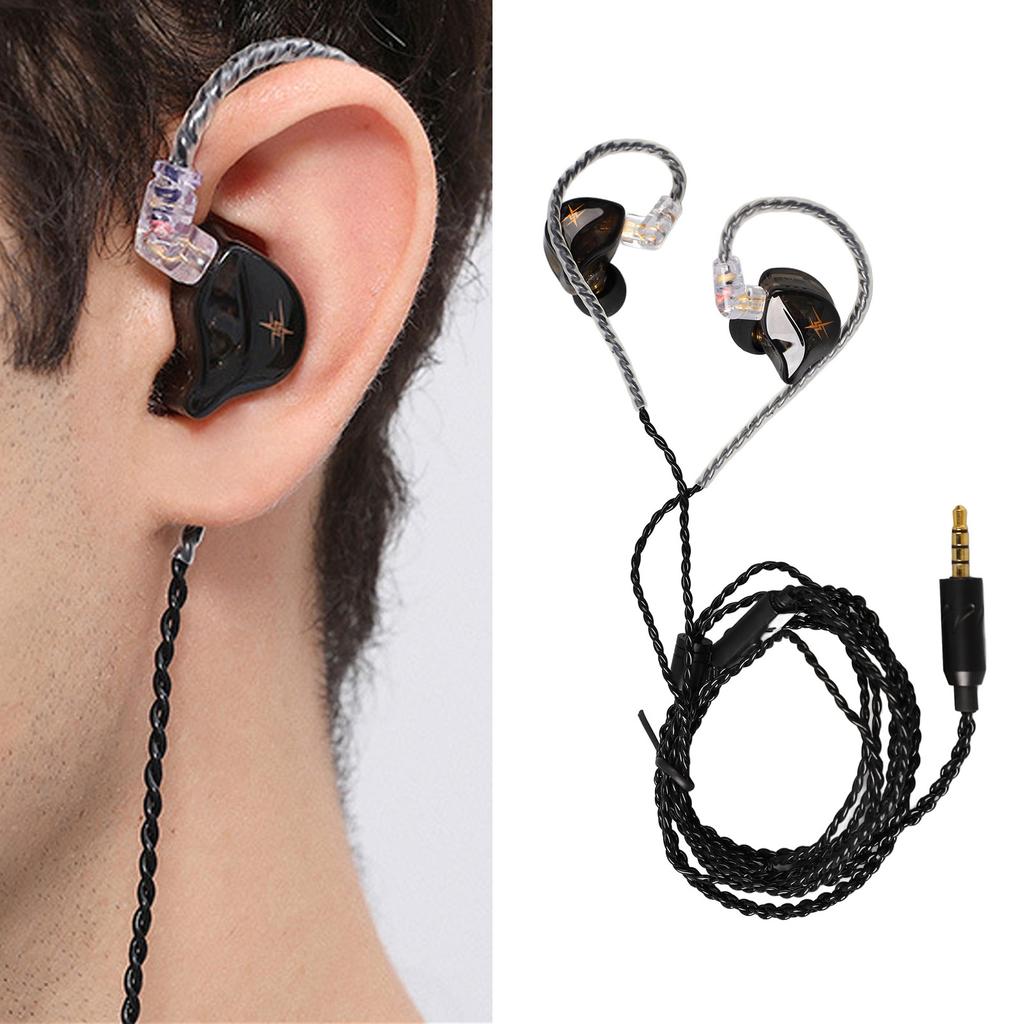 Monitoring   Wired Earphones Composite Magnetic Coil Corded Earphones for Game Music Running Sports