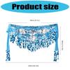 Sequins Wrap Skirt Belly Dance Hip Scarf Wrap Sparkles Mini Skirt Raves Festival Outfit Halloween Costume for Women Girls