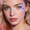 10 Stück Aurora Eyeliner Augenbrauen Tattoo Aufkleber Wasserdicht Metallische Make-up Patches Gesichtskunst