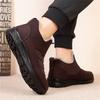 Men's Boots Shoes Large Size Winter Flat-bottomed Water-repellent and Velvet Warm High-top Ankle Snow Boots Waterproof Shoes
