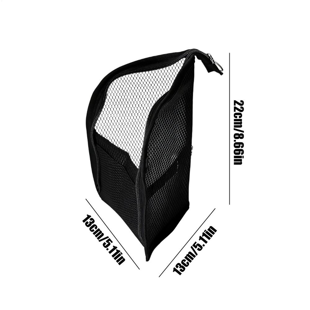 Large Capacity Folding Zipper Travel Makeup Bag Portable Mesh Cosmetic Bag Travel Makeup Bag Toothbrush Washing Organizer Bags чёрный