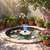 Lotus Free Standing Solar Fountain with 6 Nozzles Mini Solar Powered Fountain Pump Floating for Garden Pond Pool and Outdoor