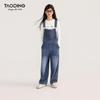 Tao Town Junior Girls' Loose Overalls: Spring/Autumn Academy Style Suspender Pants