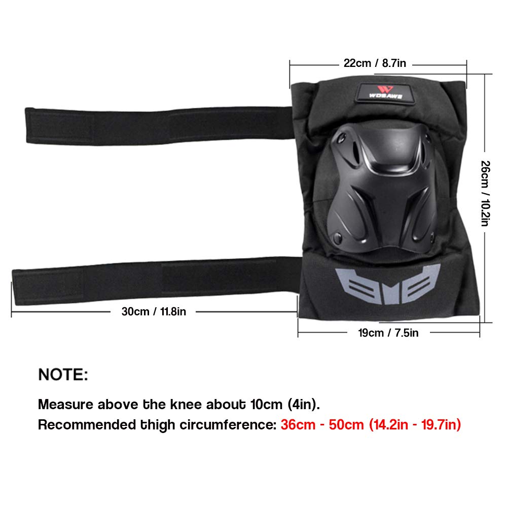 Lixada Cycling Knee Knee Protective Pad Guard for and Outdoor Sports Brace, Support, Bicycle, Motorcycle,