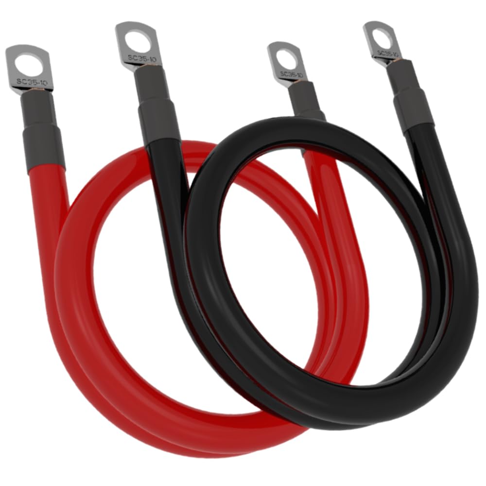 Καλώδιο 6AWG Gauge 16mm2 1m Καλώδιο Μετατροπέα Ισχύος Κόκκινο + Μαύρο Καθαρός Χαλκός