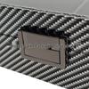Carbon Fiber Pattern Wood & Silk Cotton 12-Slot Watch Display Box.