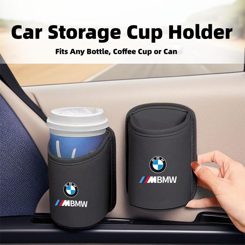 Car Door Water Cup Holder Back Seat Drink Rack Leather Storage Box For BMW X3 X5 M5 M3 E46 E90 E60 F10 E39 F30 E36 G30 E87 E70 OUVKF1