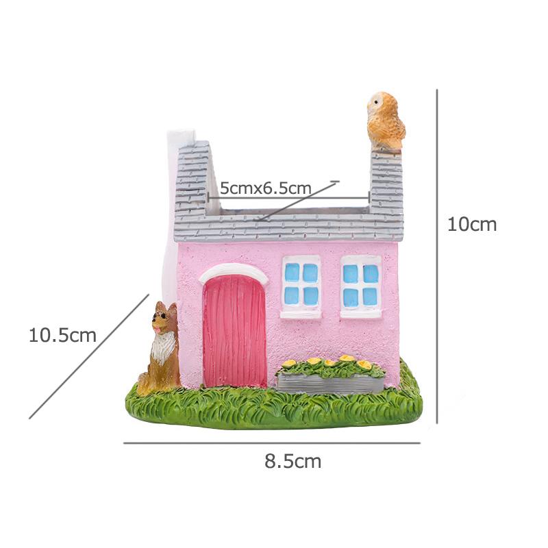 

Resin Succulent Planter - Cottage & Puppy Design, Mini Flower Pot/Pencil Holder, Fairy Garden Pot, Perfect for Home Decor & Gift