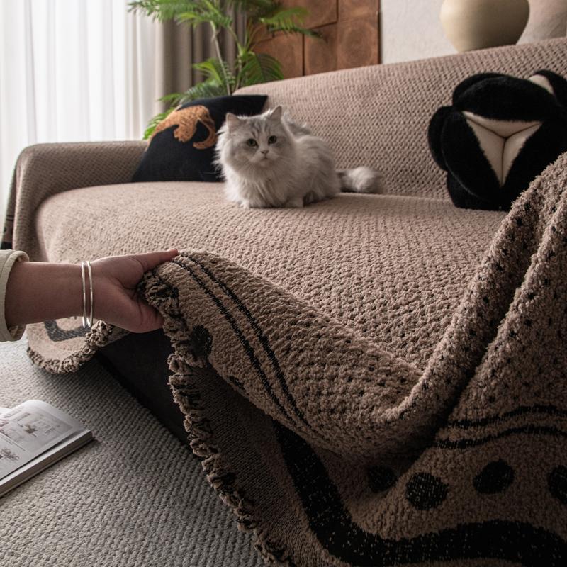 Sofa Cover Cloth New Towel Universal High-grade Four-season Chenille Non-slip Cushion Full Thickened Sub-cover Armchairs