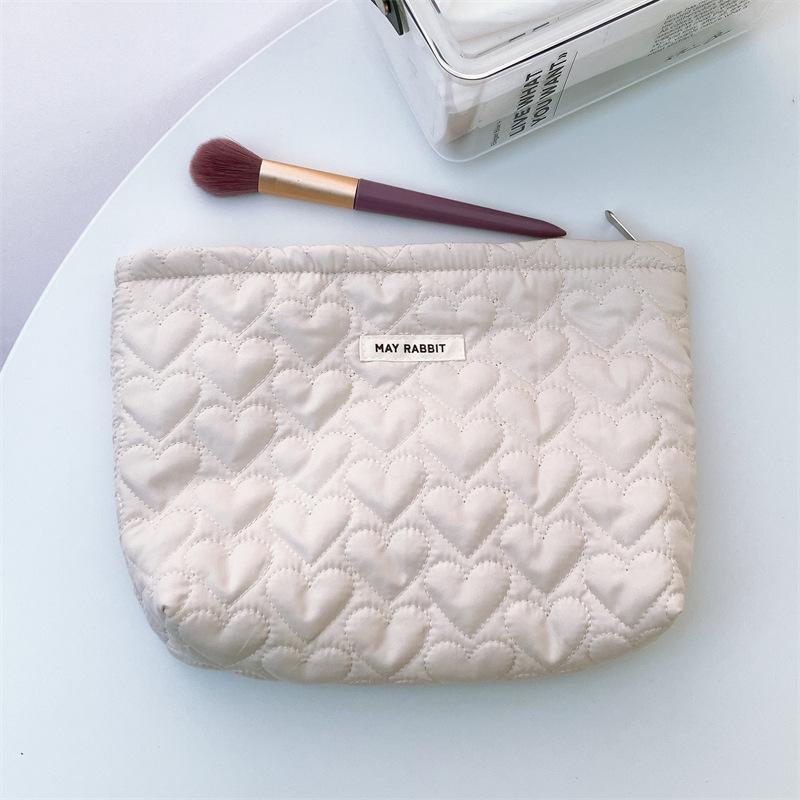 Cotton Love Cosmetic Bag Makeup Bag Clutch Make Up Pouch Portable Large Capacity Travel Toiletries Storage Bag Organizer