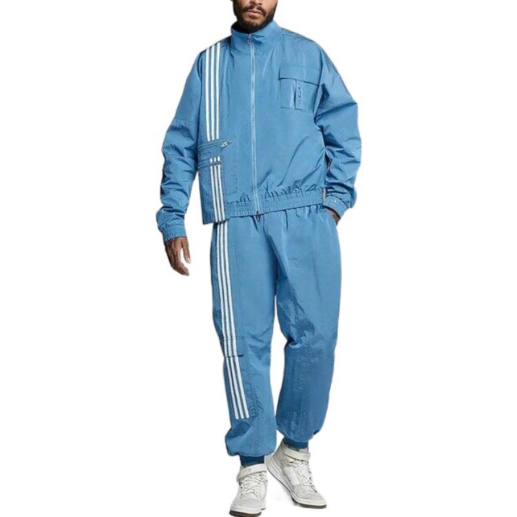 Adidas Originals Clover X Ivy Park Co-Branded Classic Stripe Track Jacket Unisex Jackets Blue H33303