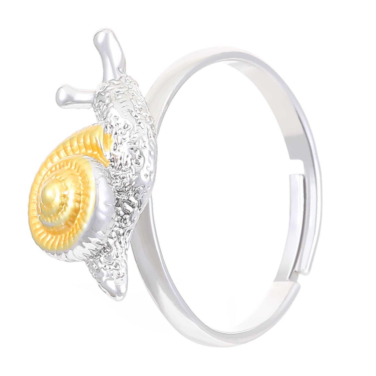 Винтажный набор серег и кольца в виде улиток из сплава: Европейские и американские литературные модные аксессуары