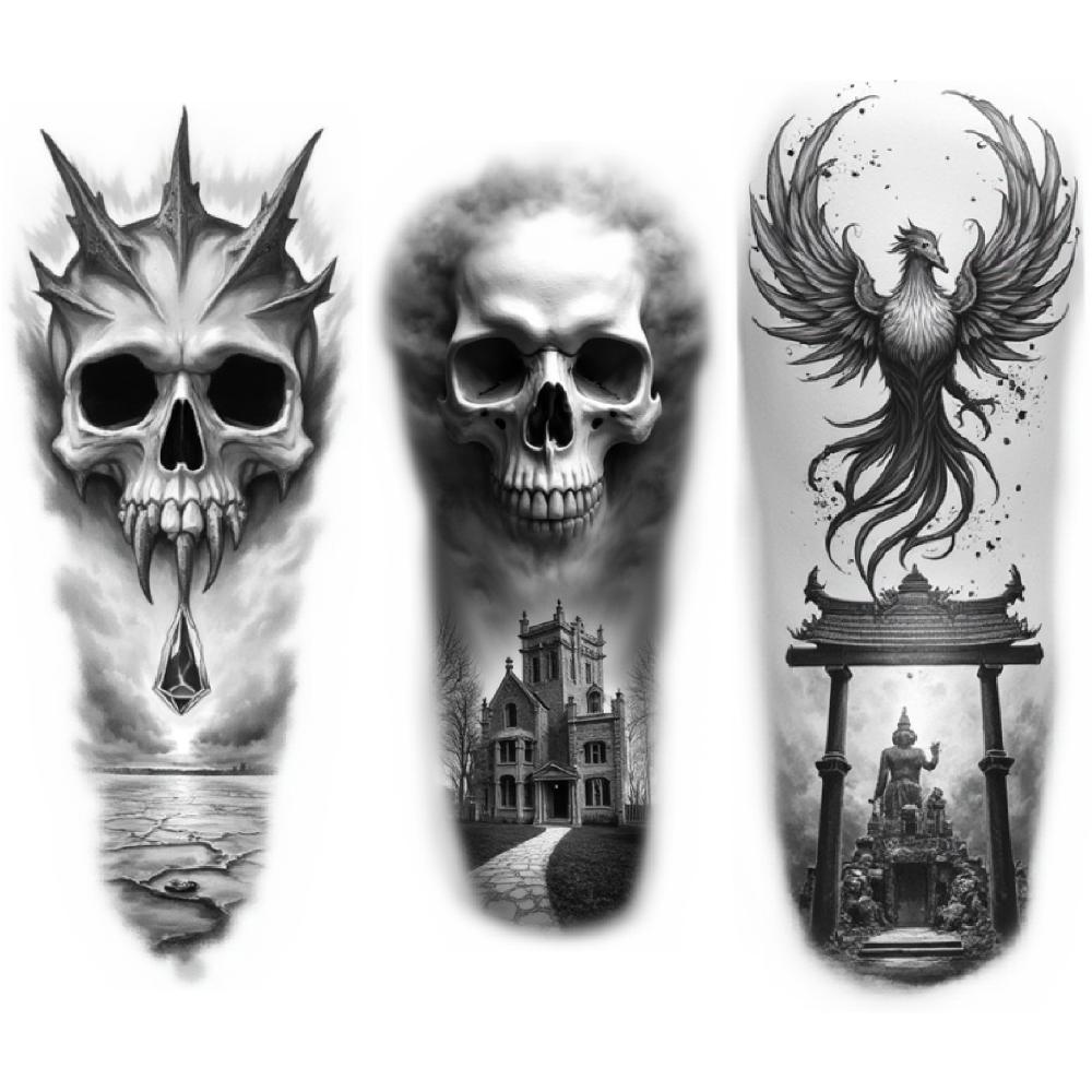 3 шт. Временные татуировки Реалистичные временные татуировки Розы Змея Татуировка Для женщин Руки Бедра