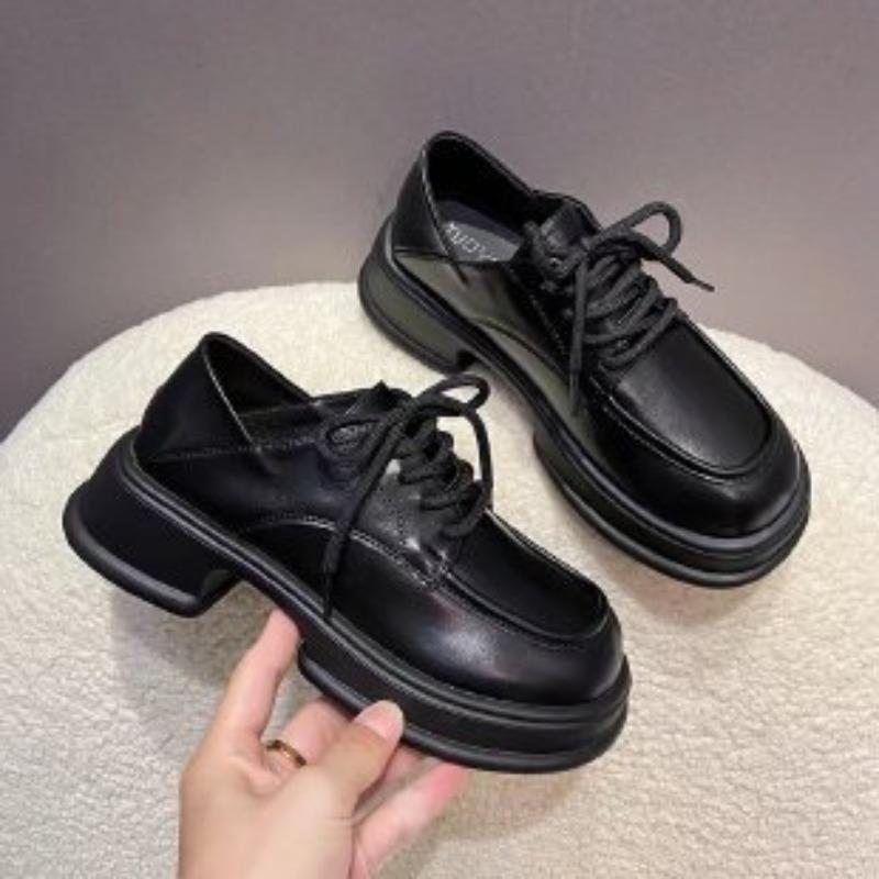 

Маффиновая подошва маленькие кожаные туфли женские осенние новые туфли Мэри Джейн женские туфли ретро увеличение высоты 40