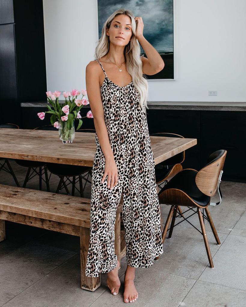 Women's Jumpsuit Women's Clothing Wholesale Russian European and American Suspender Sexy Wide Leg Pants