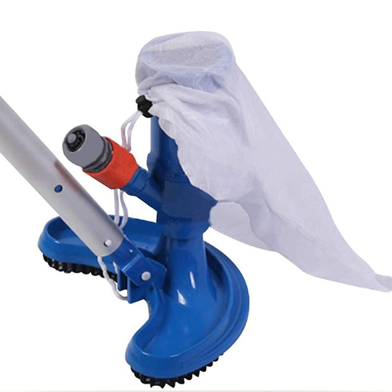 Portable Swimming Pool Jet Vacuum Cleaner Underwater with Mesh Bag, Pool Mini Jet Vacuum Suction for Head for Pool Fount