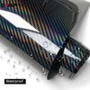 Carbon Fiber Vinyl Film High Gloss Laser Black Motorcycle DIY Stickers Effect Wrap Sticker for Car Motorcycle Body Accessories