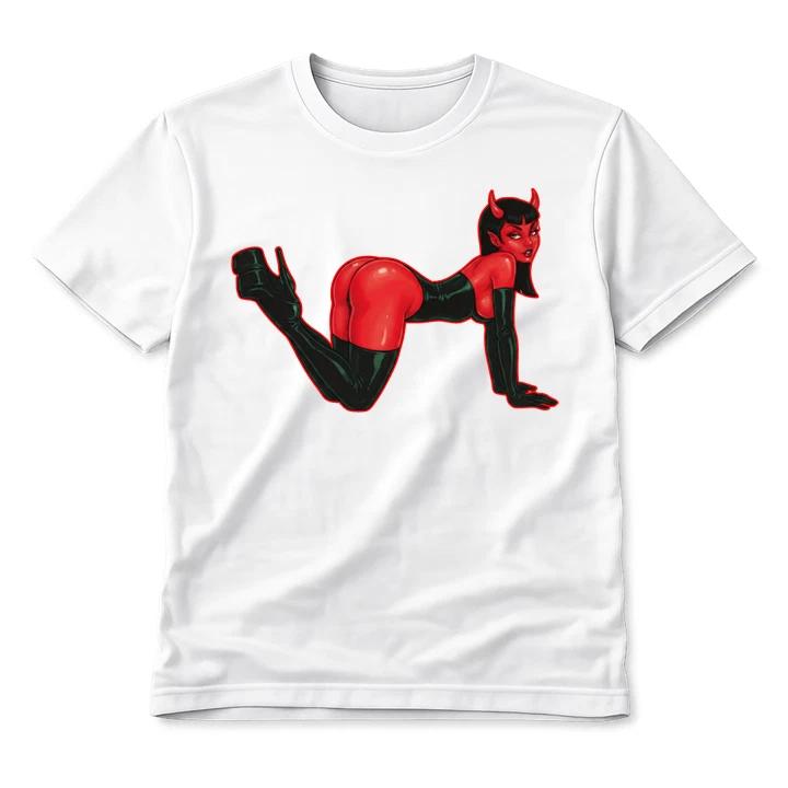 Sexy Devil Pin Up Girl Graphic T-Shirt Sexy Demon Goth Hot Doggy Streetwear Tee S