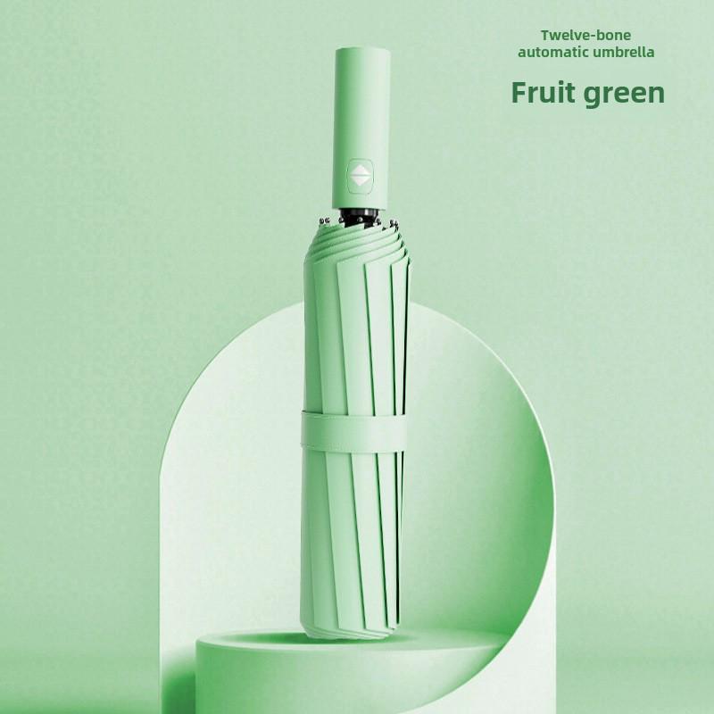 24-Rib Automatic Folding Women's UV Protection Sunshade Umbrella