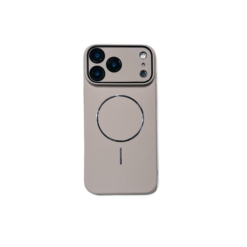 Simple Metal Thin Ring Magnetic PC Case, Suitable for iPhone16Pro Max Apple 17 Mobile Phone Case 14/15 Matte