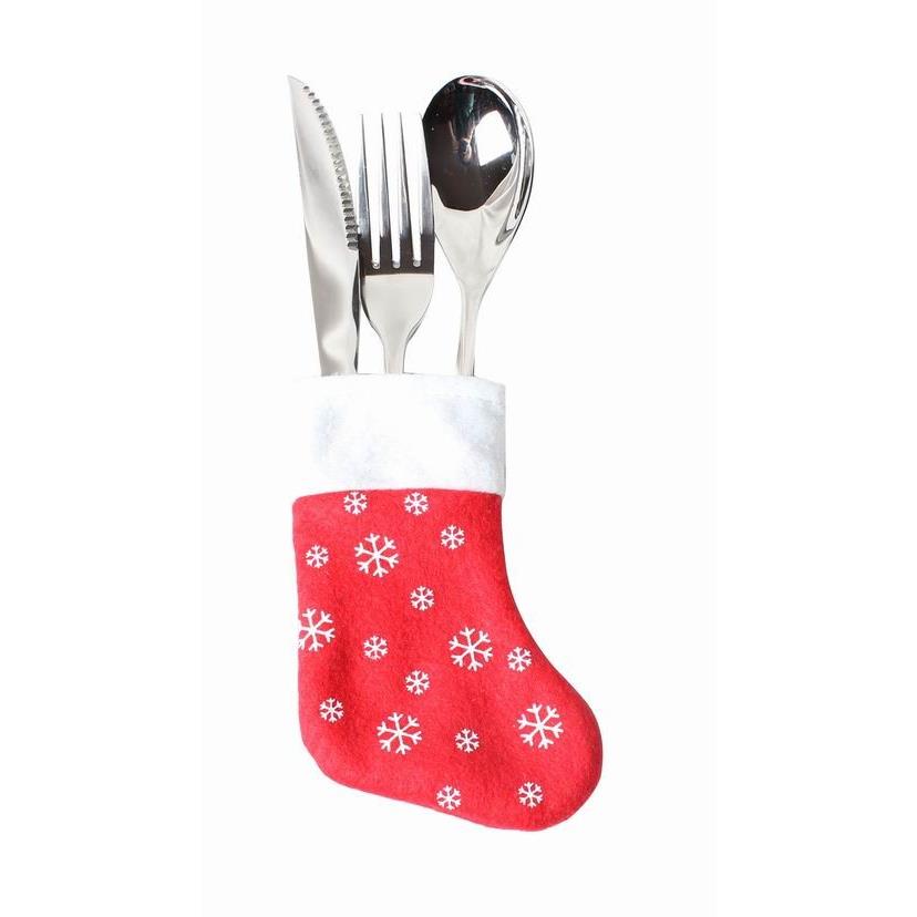 Mini skatpetki na sztućce 4szt śnieżynki święta