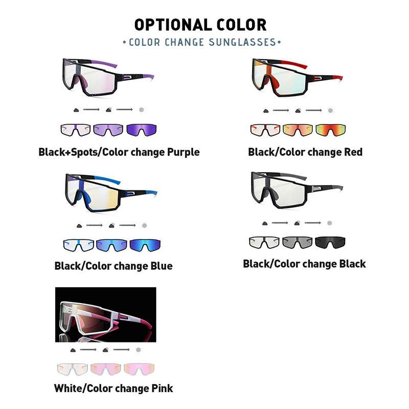 2026 Sports Manufacturers New Hot Selling Sports Motorcycle Windproof Sun Glasses Outdoor Riding Photochromic Sunglasses