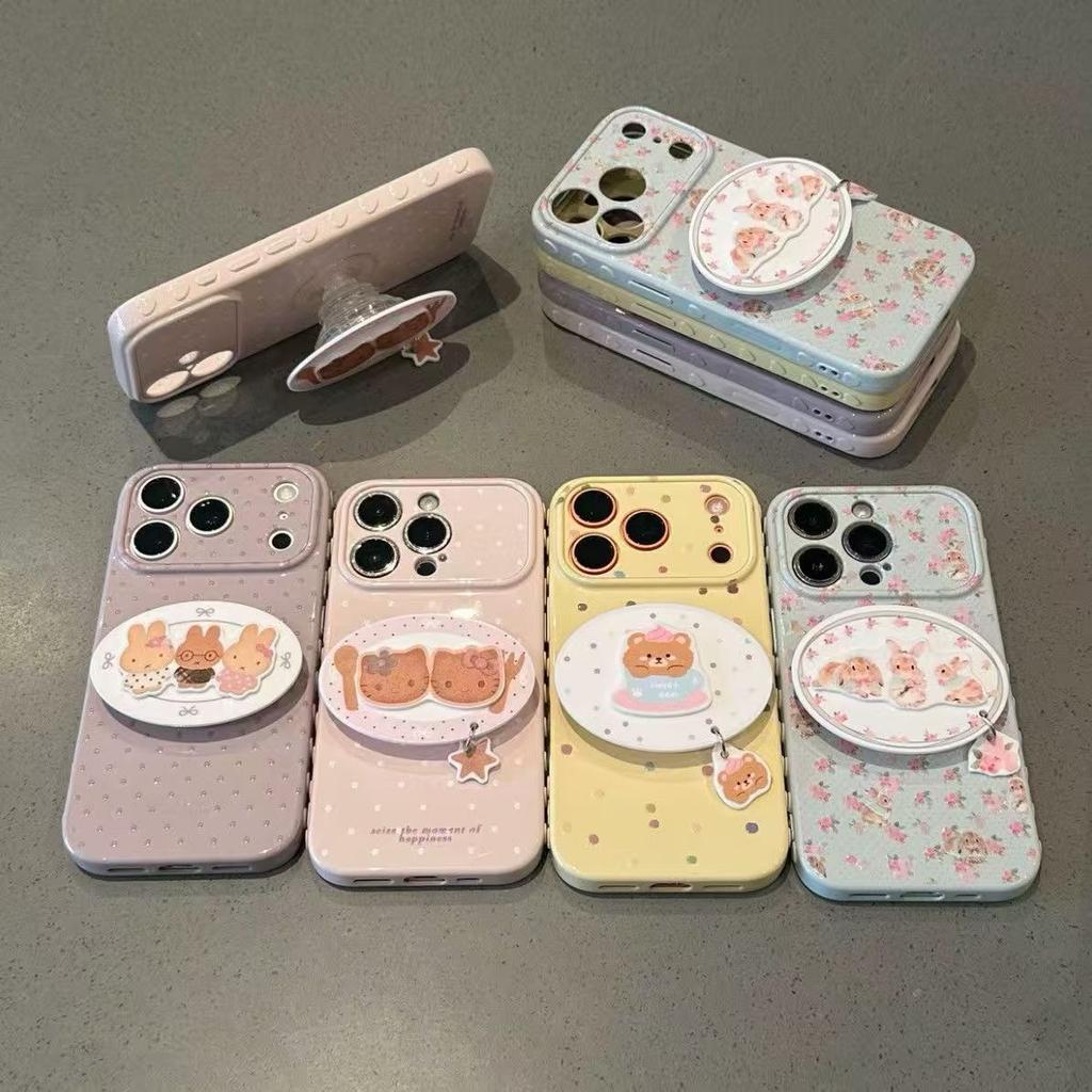 Cute Doll Bracket Is Suitable for Apple 17promax Mobile Phone iphone16Pro Love Window Mobile Phone Case