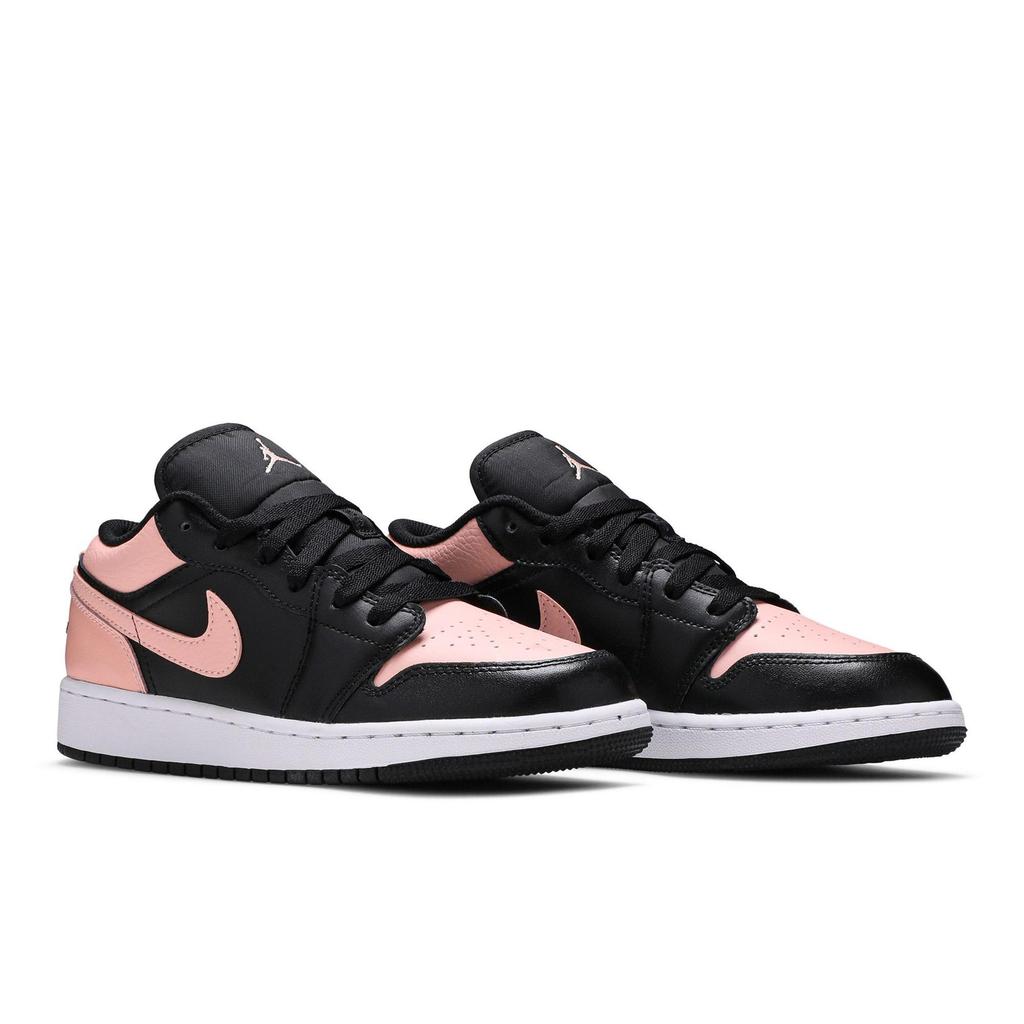 Air Jordan 1 Low Grade School 'Crimson Tint' (Unisex) Black / Crimson Tint / Hyper Pink / White Kids' Basketball Shoes 553560 034