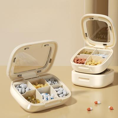 Venkovní cestovní krabičky na uložení pilulek 4/6/21 přihrádek Přenosné vzduchotěsné nádoby na léčivé tablety Malé plastové třídění pilulek Organizér Kufřík