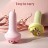 Round Roller Ball Handheld Massager, soothes abdomen, legs and arm muscles with soft vibration for full body relaxation.