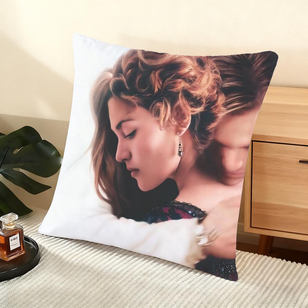 

T-T-Titanic Classic Movie Cushion Cover Silky Short Plush Home Sofa Cushion Cover - Invisible Zipper Home Decoration 12x12Inch