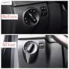 Car Head Light Lamp Control Switch Panel Decoration Cover Trim For Volkswagen VW Tiguan MK1 2008 - 2015 ABS Matte Accessories