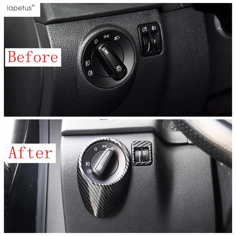 Car Head Light Lamp Control Switch Panel Decoration Cover Trim For Volkswagen VW Tiguan MK1 2008 - 2015 ABS Matte Accessories