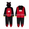 Strawberry Bear Star Burning Man Cartoon One-Piece Pajamas Melody Flannel Men'S And Women'S Loungewear