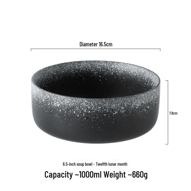 Large Japanese Ceramic Soup & Noodle Bowl - Tang Monk Style