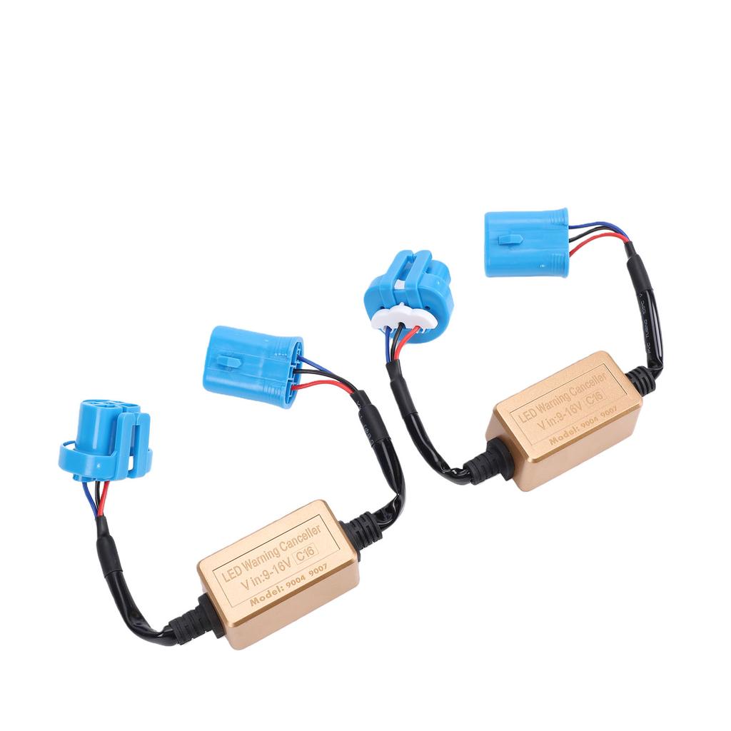 2pcs 9007 9004 LED Headlight Decoder 9 16V LED Bulb Anti Flicker Canceller Decoder Replacement for GM Vehicles