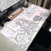 Alfombrilla de Ratón para PC Gaming de Chicas Kawaii Anime Rosa Accesorios de Escritorio para PC Alfombrillas Extendidas Antideslizantes para Teclado de Jugador Grande Alfombrilla de E-Sports