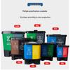 Twin-Compartment Thickened Trash Can with Lid - Large Capacity Pedal Bin for Kitchen & Outdoors
