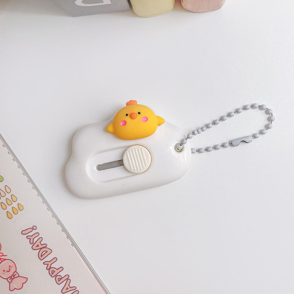 Cute Cartoon Bunny Art Utility Knife Mini Pocket Box Knife Paper Cutter Craft Wrapping Refillable Blade Stationery Cutter